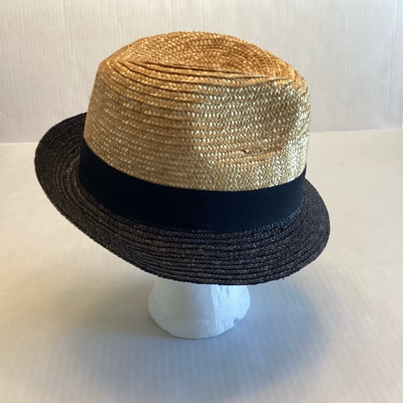 NWOT H&M two tone straw fedora - Picture 3 of 6